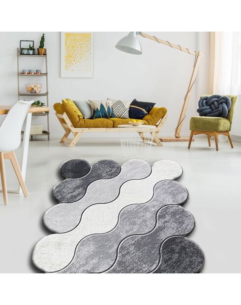 Tapis d'intérieur gris/blanc