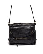 Sac en Cuir d'Agneau Giulia noir - 23.5x3x19.5 cm