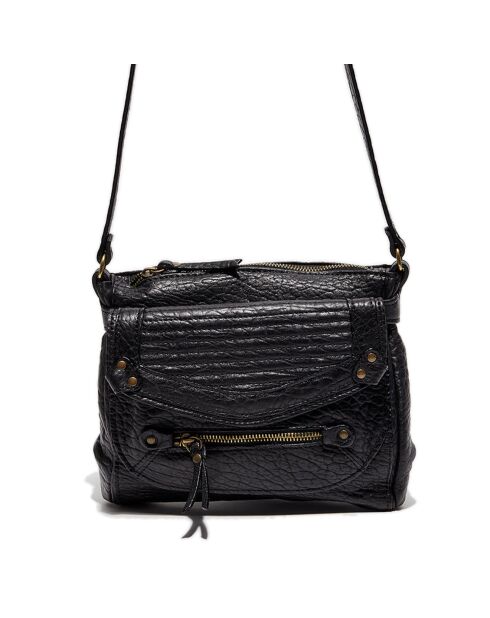 Giulia schwarze Tasche aus Lammfell - 23,5 x 3 x 19,5 cm