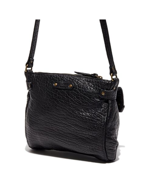 Giulia schwarze Tasche aus Lammfell - 23,5 x 3 x 19,5 cm