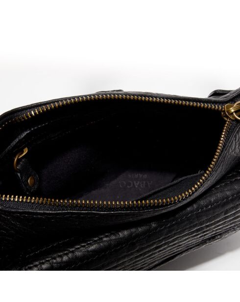 Sac en Cuir d'Agneau Giulia noir - 23.5x3x19.5 cm