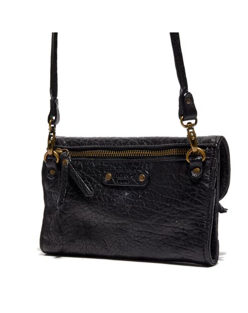 Portefeuille en Cuir d'Agneau Bubble Simone noir - 24x15x3 cm