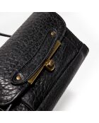 Portefeuille en Cuir d'Agneau Bubble Simone noir - 24x15x3 cm