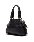 Sac à main en Cuir d'Agneau Mini Odélia noir - 29x22x3 cm