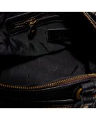 Sac à main en Cuir d'Agneau Mini Odélia noir - 29x22x3 cm