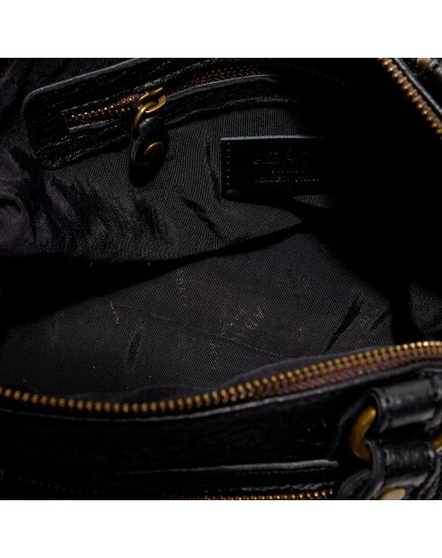 Sac à main en Cuir d'Agneau Mini Odélia noir - 29x22x3 cm