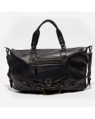 Zwarte handtas van lamsleer van Odelia - 40x27x12 cm