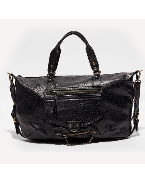 Zwarte handtas van lamsleer van Odelia - 40x27x12 cm