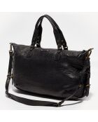 Zwarte handtas van lamsleer van Odelia - 40x27x12 cm