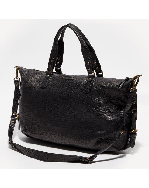 Zwarte handtas van lamsleer van Odelia - 40x27x12 cm