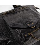 Zwarte handtas van lamsleer van Odelia - 40x27x12 cm