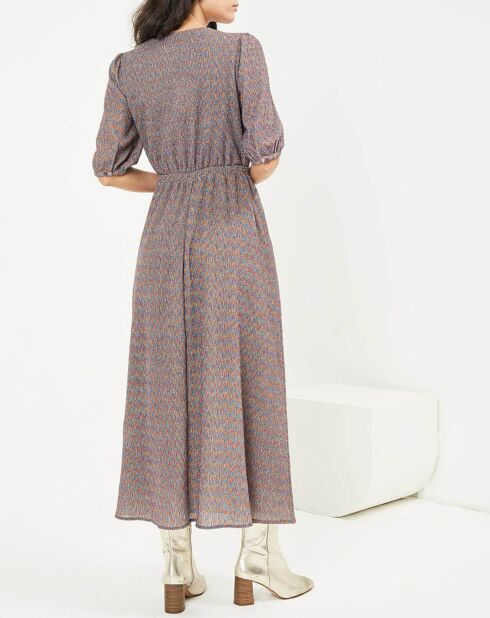 Robe Plumetis pailletée rose/multicolore