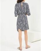 Robe Forest imprimée marine/écru