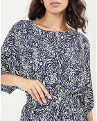 Robe Forest imprimée marine/écru
