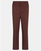 Pantalon chino jogging en Coton Nujog marron foncé