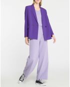 Veste blazer Rune double boutonnage violette