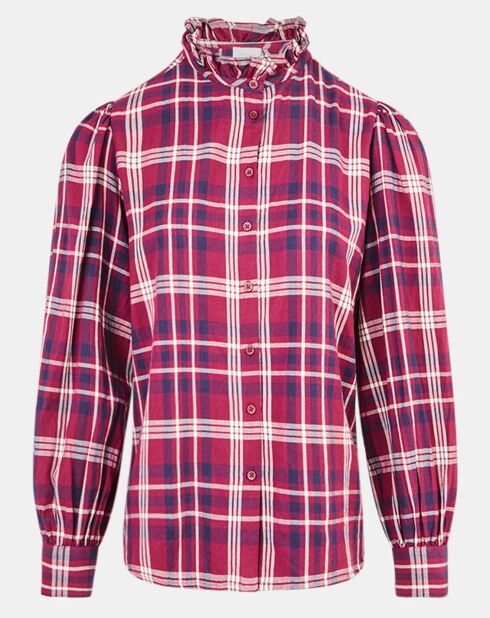 Chemise Tammy à carreaux rose