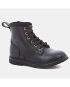 Boots en Cuir Ubac à lacets noires