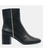 Bottines en Cuir talon détail vertes - Talon 7 cm