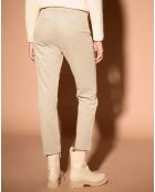 Pantalon stretch Biaza  beige foncé