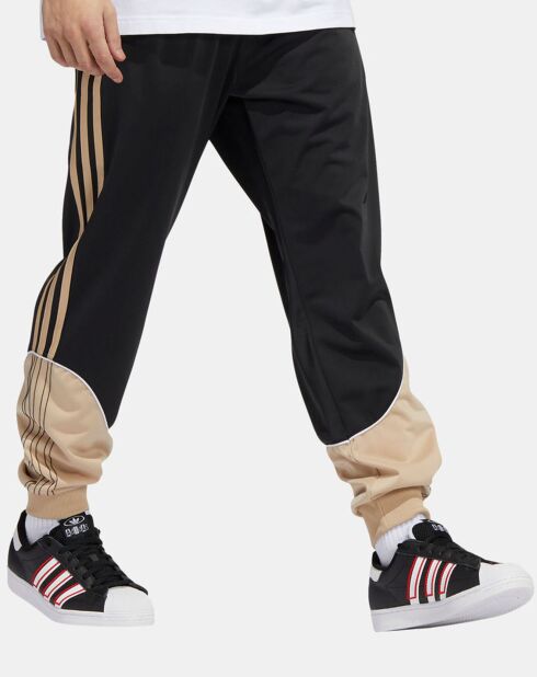 Jogging droit beige/noir