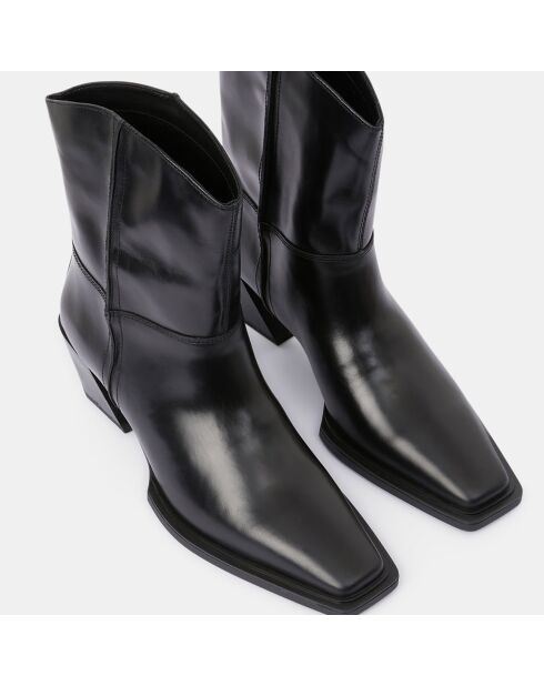 Boots en Cuir noires - Talon 6.5 cm