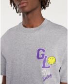 T-Shirt en Coton bio Bloose Smiley® gris chiné