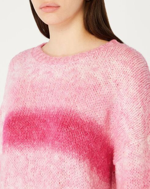 Leicht gewaschener rosafarbener Cairo Knit Blend Pullover
