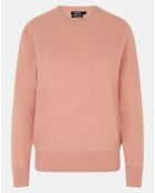 Pull 100% Cachemire Zabri col rond rose