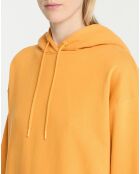 Sweat en Coton bio Raffut à capuche jaune moutarde