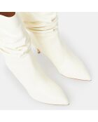 Bottes en Cuir écrues - Talon 6 cm