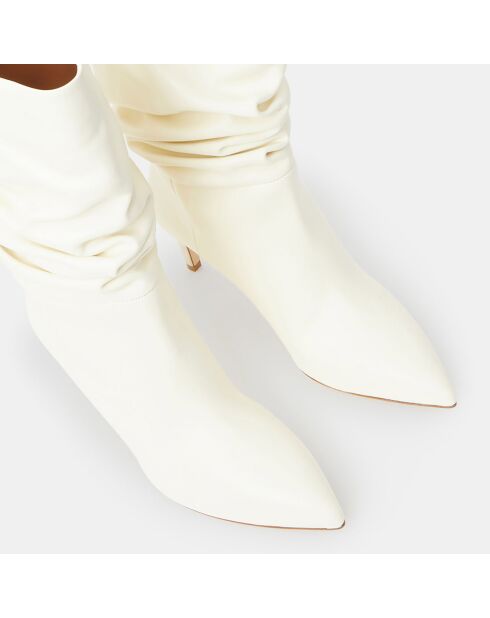 Bottes en Cuir écrues - Talon 6 cm