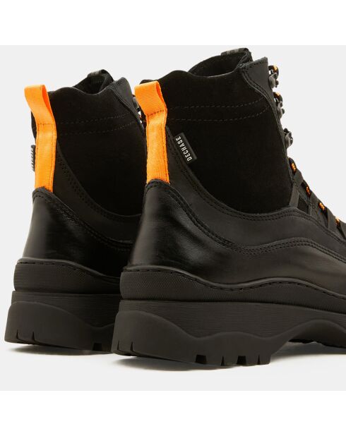 Boots en Cuir outdoor Konso noires