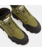 Boots Mountains fourrées kaki/noir
