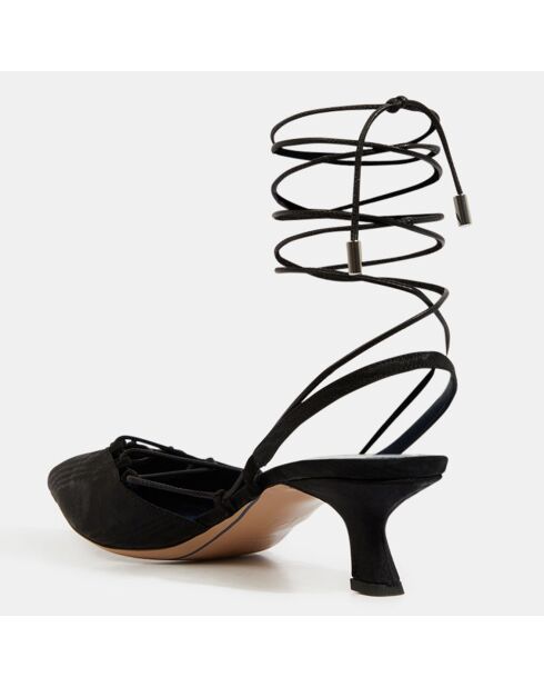 Slingbacks Pointu Talon Lacets noires - Talon 6 cm