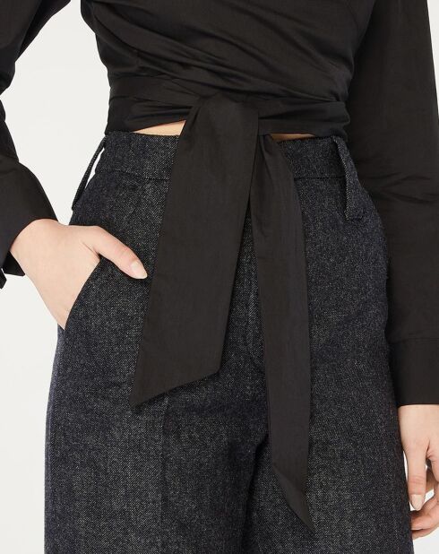 Chemise en Coton à nouer Ahouva noire