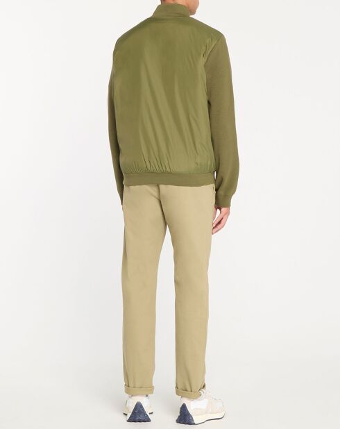 Blouson bi-matière Mamix kaki foncé