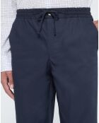 Pantalon chino en Toile de Coton bio Mujog bleu marine