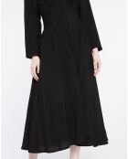 Robe mi-longue Melisse fluide fibres Ecovero® noire