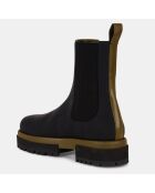 Chelsea Boots en Velours de Cuir Augusta noires