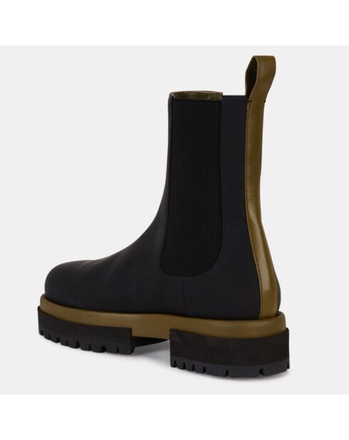 Chelsea Boots en Velours de Cuir Augusta noires