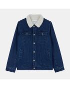 Veste en jean en Coton bio Joey doublure molletonnée bleue