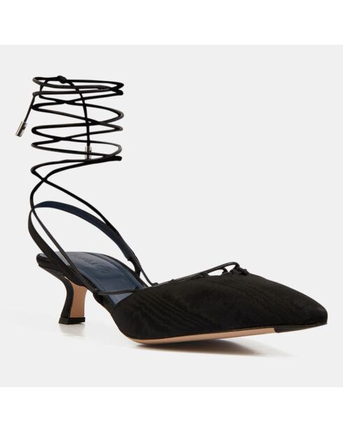 Slingbacks Pointu Talon Lacets noires - Talon 6 cm