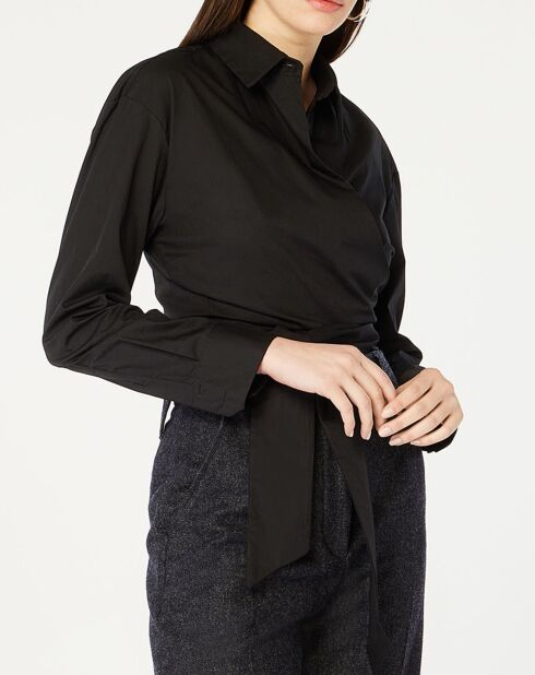 Chemise en Coton à nouer Ahouva noire
