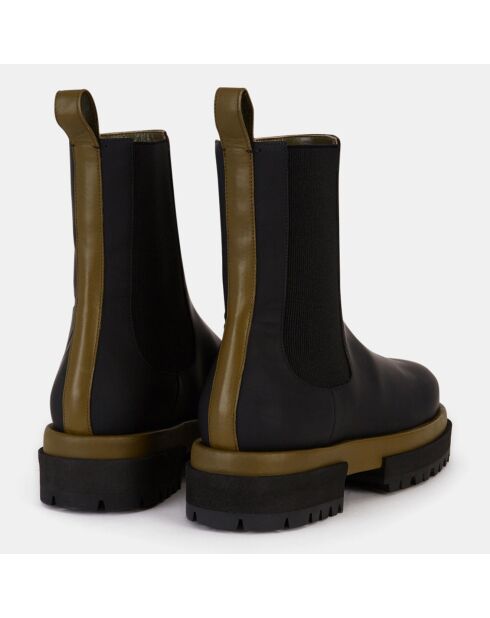 Chelsea Boots en Velours de Cuir Augusta noires