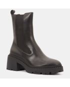 Chelsea boots en Cuir Nico noires - Talon 7 cm