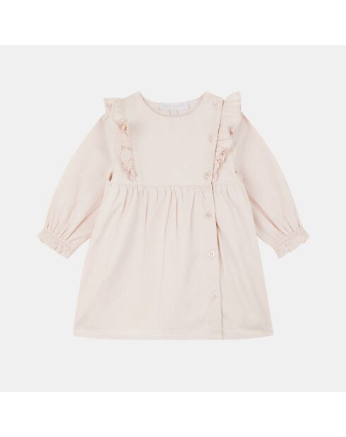 Robe en twill de coton bio Pella rose