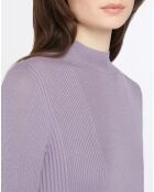 Pull en Maille stretch de fibres Ecovero® Bya lavande