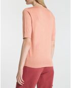 Pull en Soie & Cachemire Fifi manches courtes rose