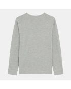 T-Shirt en Coton bio Felipe manches longues gris chiné